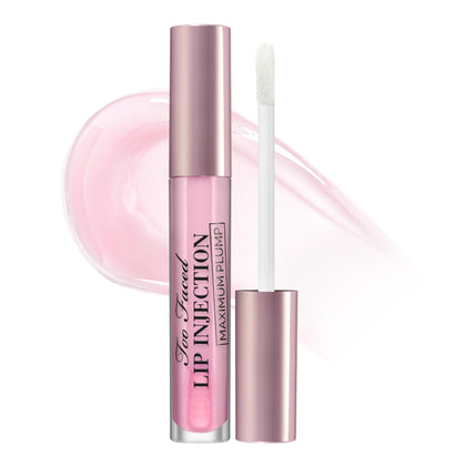 Too Faced Lip Injection Maximum Plump Gloss front view in Sheer Ballet Pink