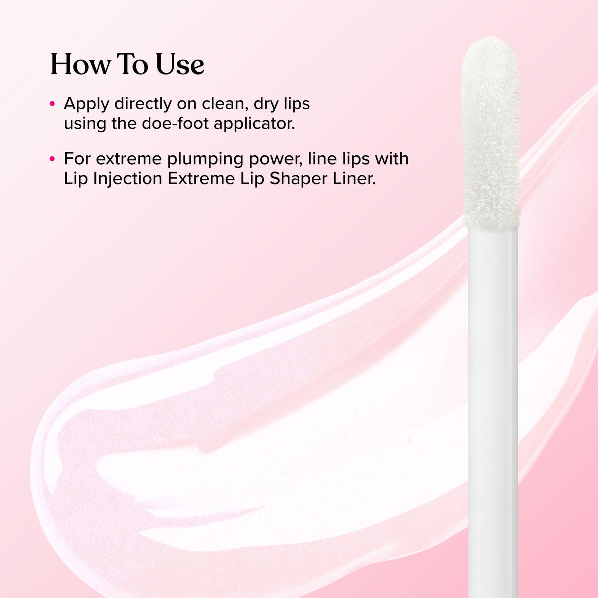 Too Faced Lip Injection Maximum Plump Gloss on a vanity with other beauty products