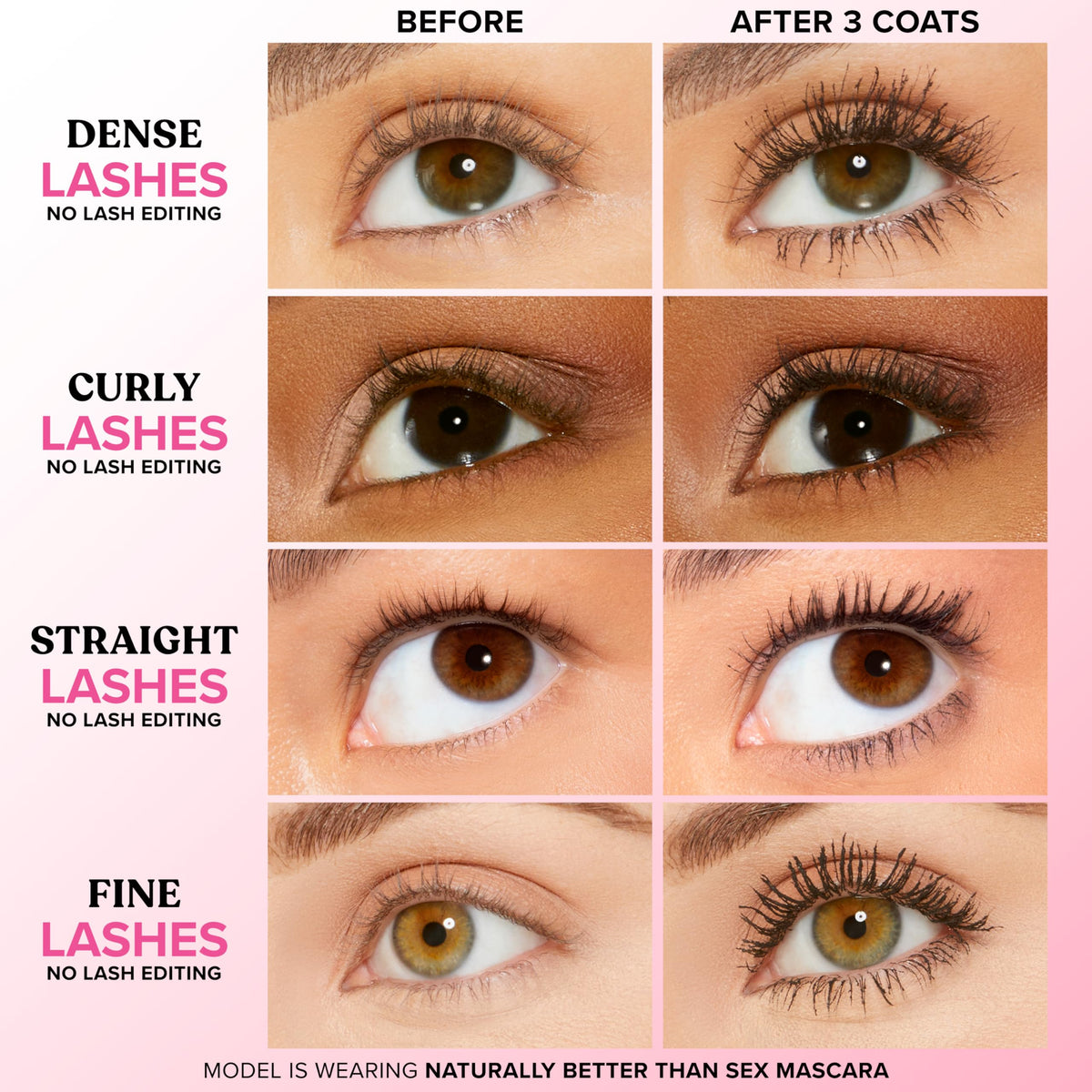 Too Faced Naturally Better Than Sex Mascara brush close-up