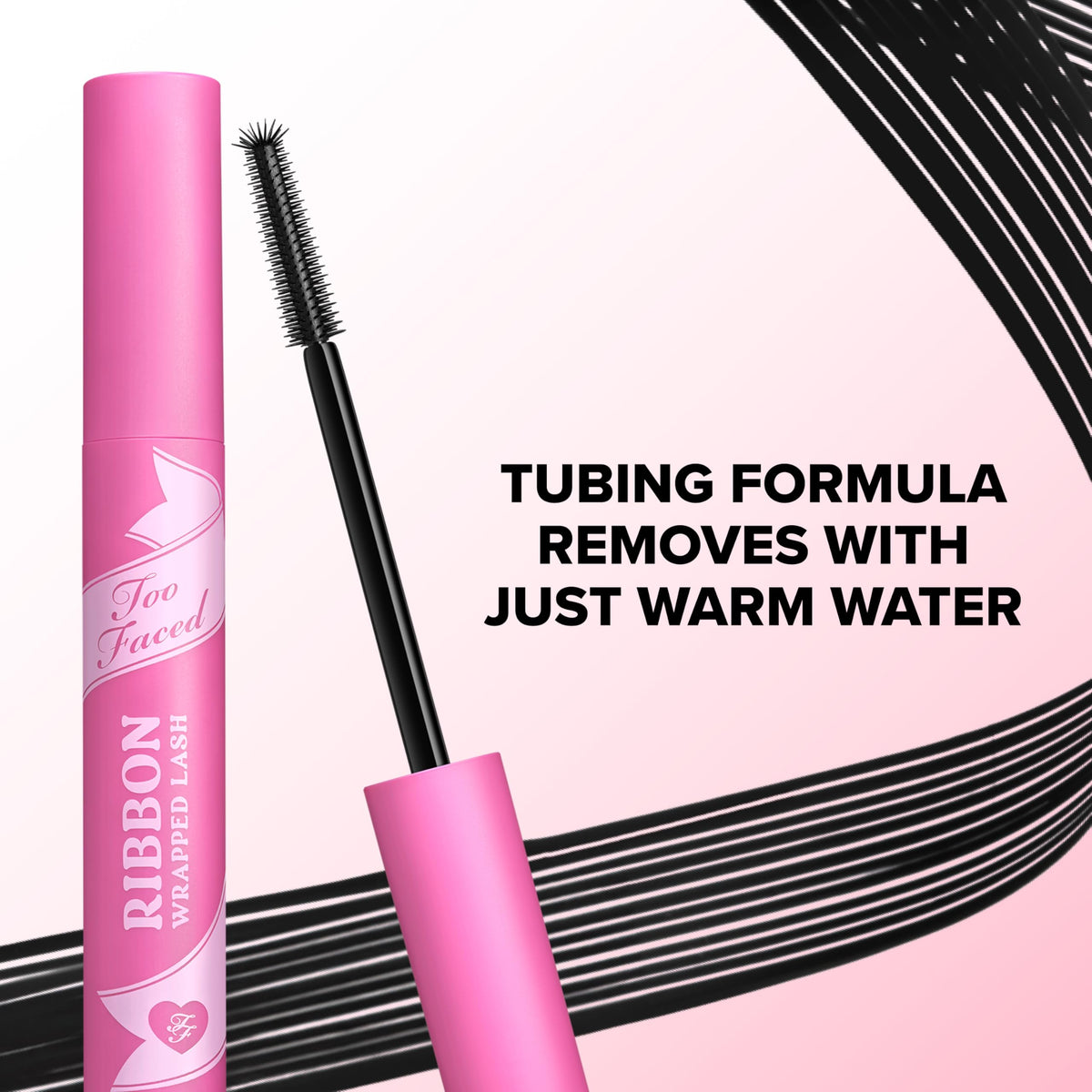 Too Faced Ribbon Wrapped Lash Mascara back view with ingredients