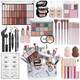 TooAemiS All in One Makeup Kit full view with eyeshadow palette and tools
