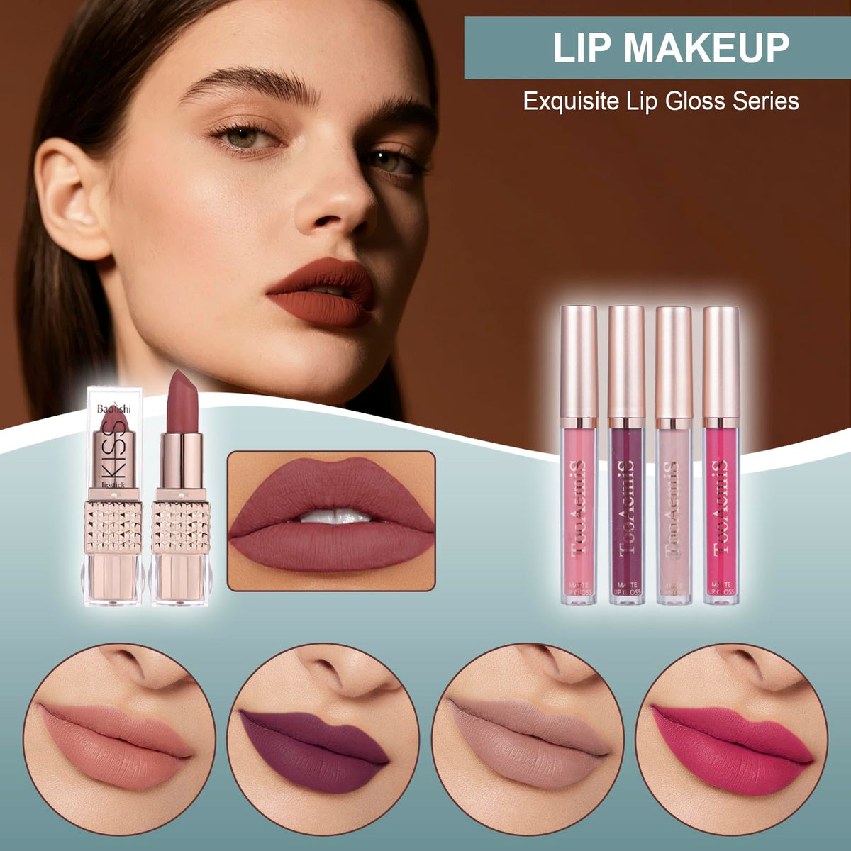TooAemiS makeup kit packaging showcasing all contents