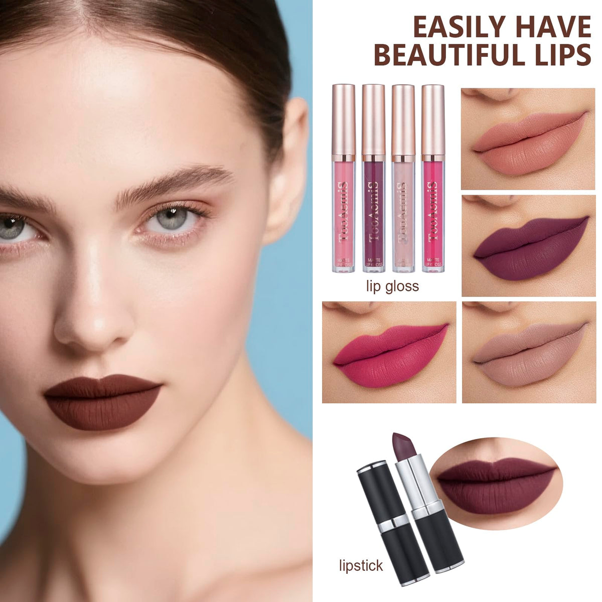 TooAemiS mascara and contour stick in makeup set