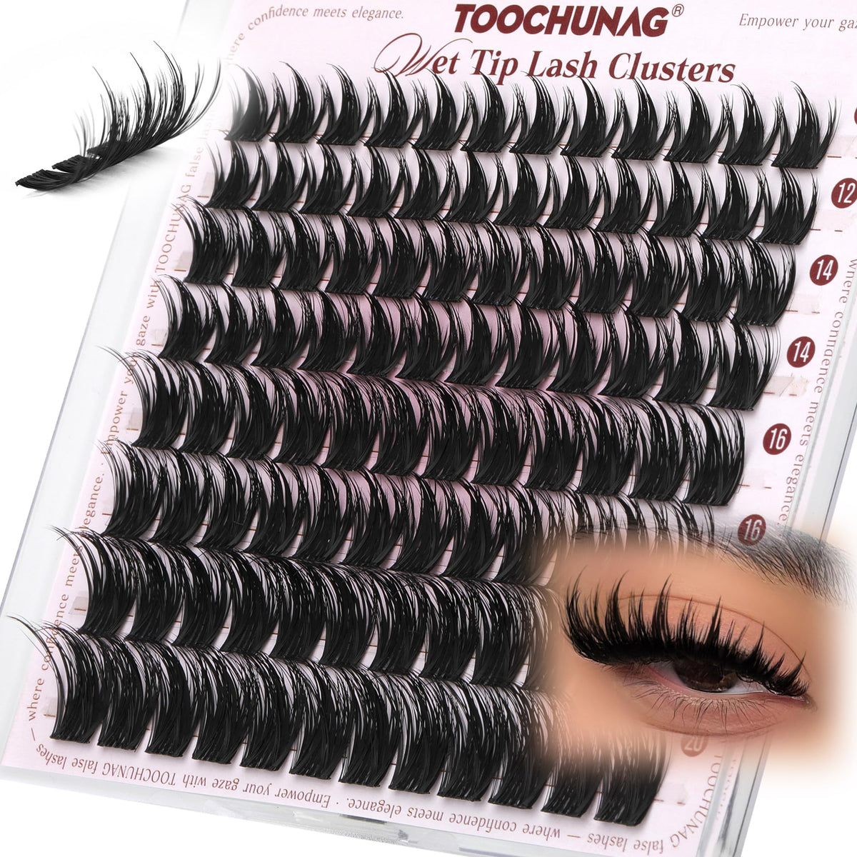 TOOCHUNAG Anime Lash Clusters front view in packaging