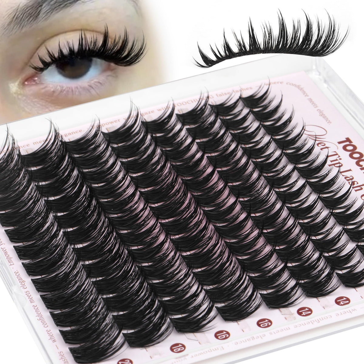 TOOCHUNAG Anime Lash Clusters in a beauty setup