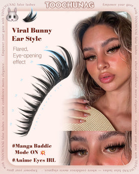 TOOCHUNAG Bunny Cluster Eyelash Extensions packaging
