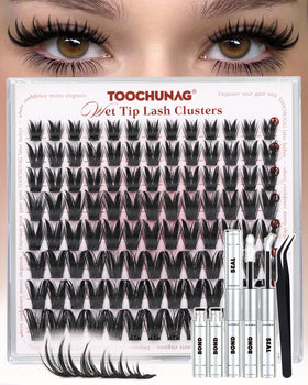 TOOCHUNAG Bunny Eyelash Clusters Kit with packaging front view