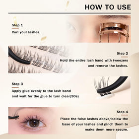 TOOCHUNAG Eyelash Clusters Kit packaging front view