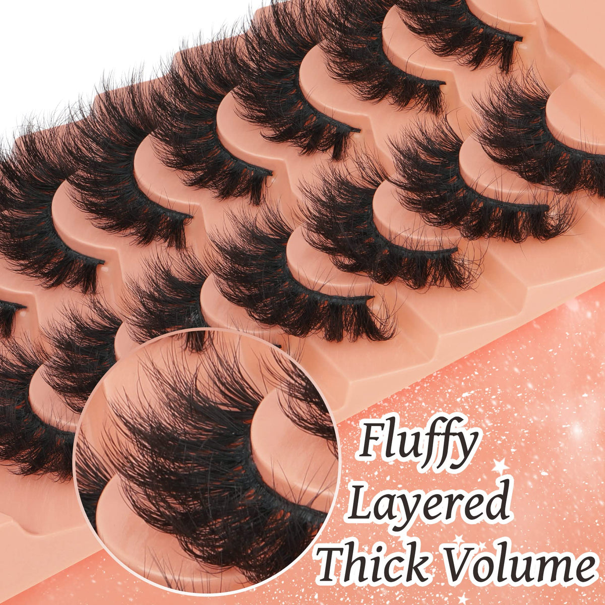 TOOCHUNAG Fluff Eyelashes 8D Fox Eye 18mm close-up