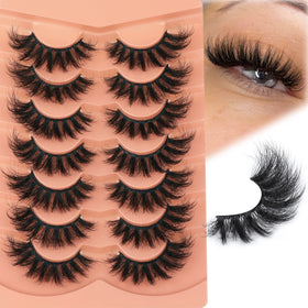 TOOCHUNAG Fluff Eyelashes 8D Fox Eye 18mm front view