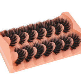 TOOCHUNAG Fluff Eyelashes 8D Fox Eye 18mm with makeup
