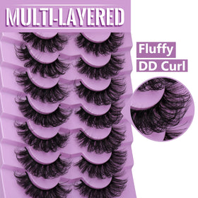 TOOCHUNAG Fluff Lashes packaging with 7 pairs