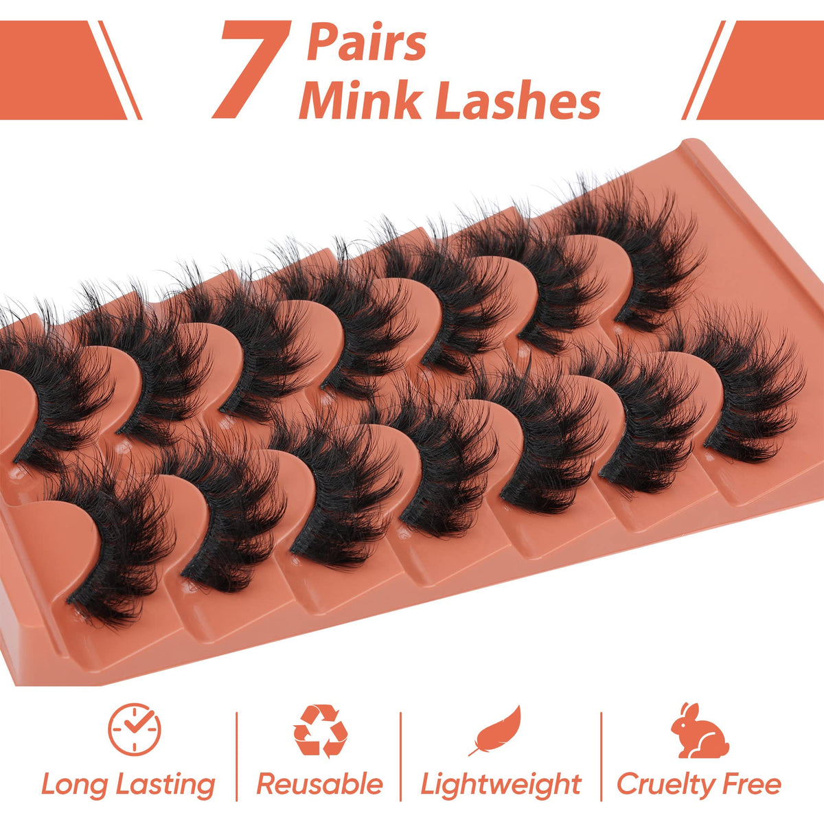 TOOCHUNAG Fluffy Spiky False Eyelashes packaging
