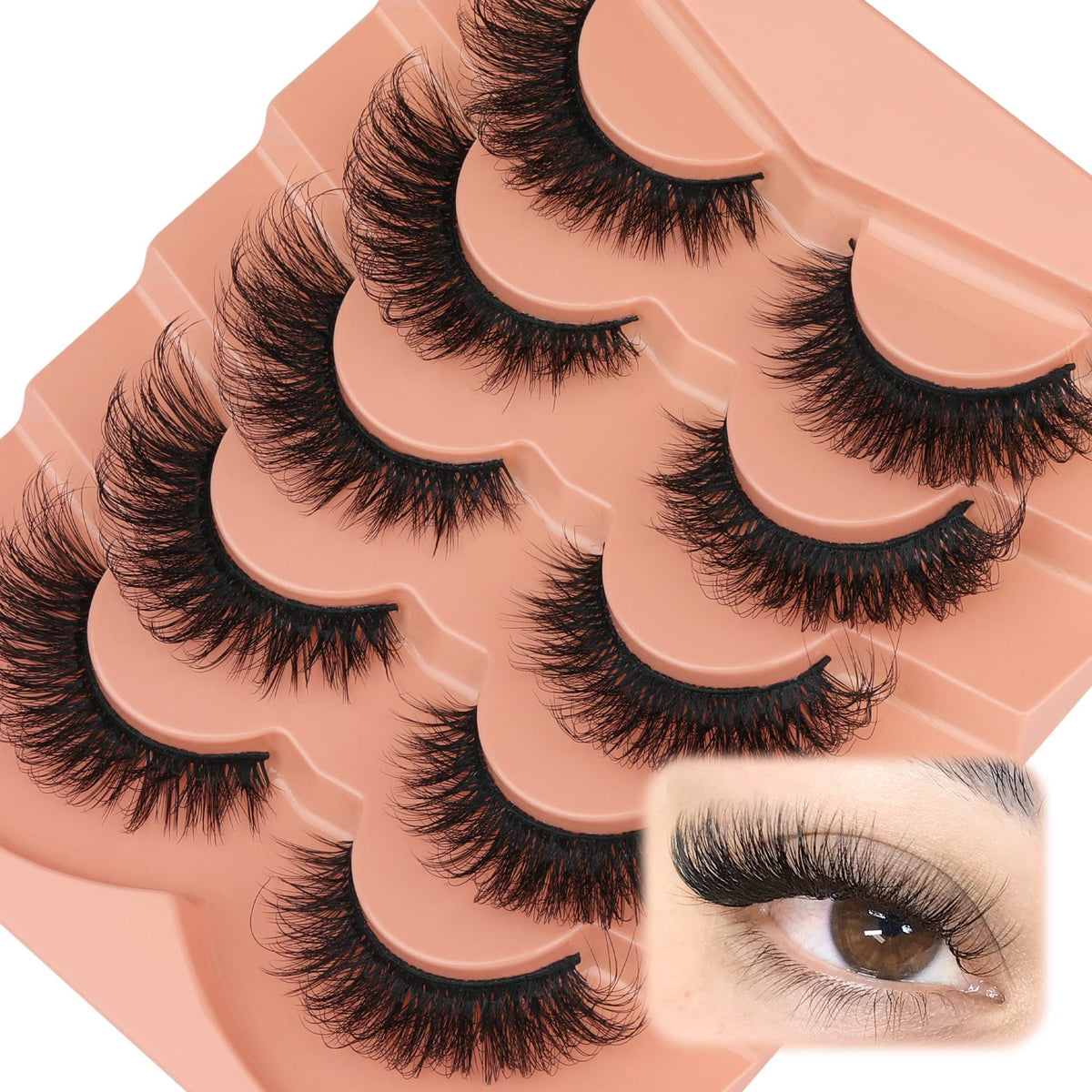TOOCHUNAG Fox Eye Lashes with makeup accessories