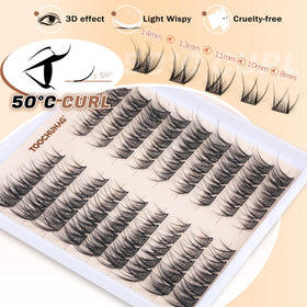 TOOCHUNAG lash clusters displayed in packaging