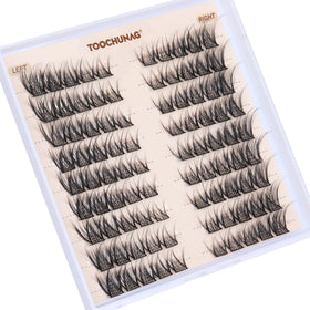 TOOCHUNAG lash clusters in use on a model's eyes