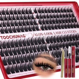 TOOCHUNAG Lash Clusters Kit 192pcs with various lash lengths