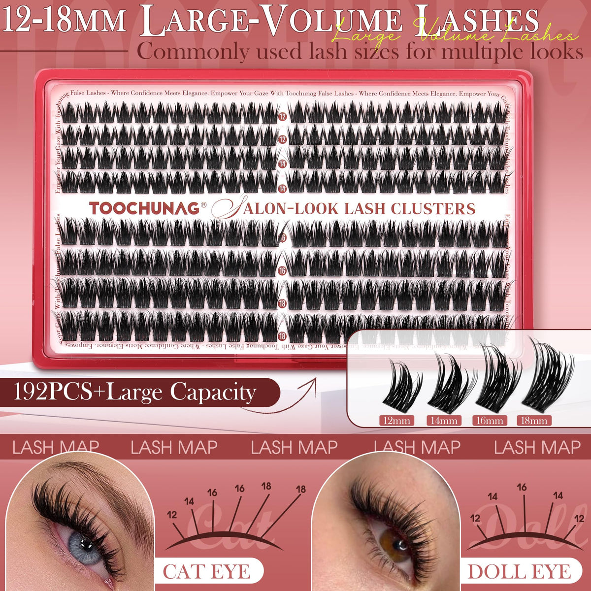 TOOCHUNAG Manga Lash Clusters in various lengths