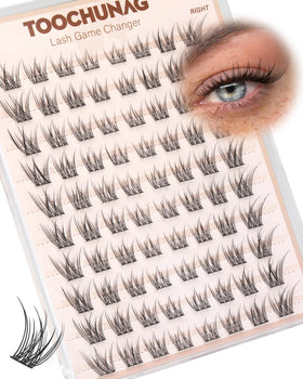 TOOCHUNAG Natural Lash Clusters 8-12mm front view