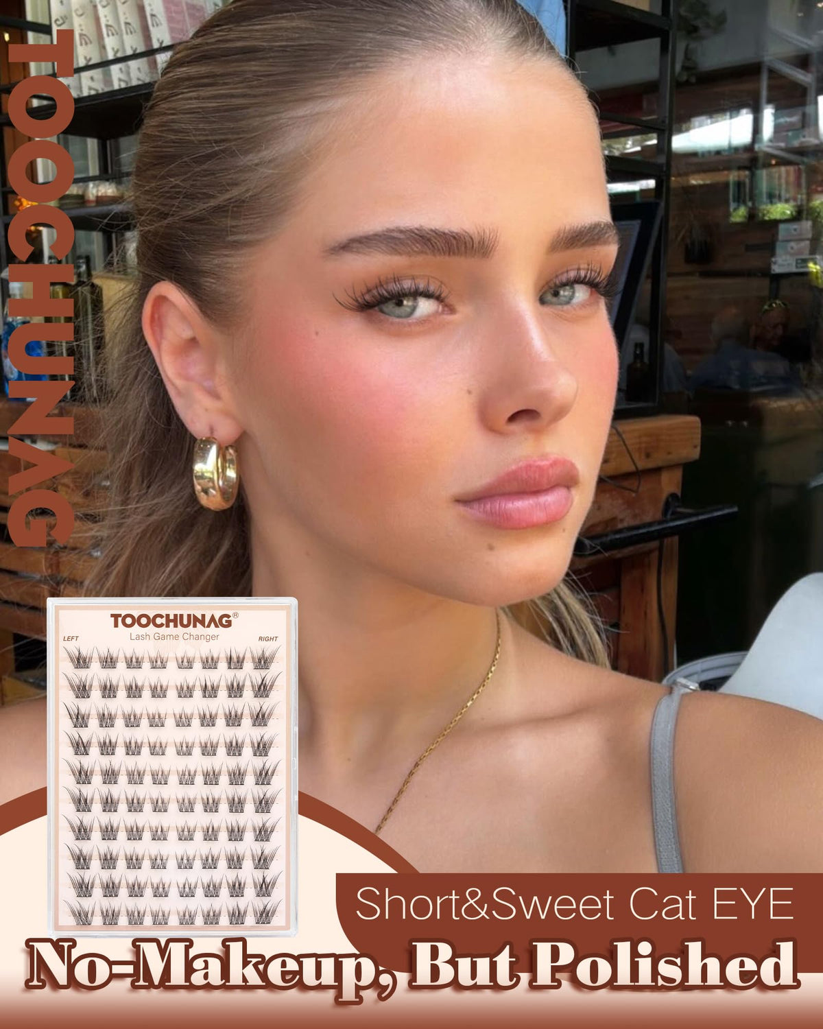TOOCHUNAG Natural Lash Clusters side view