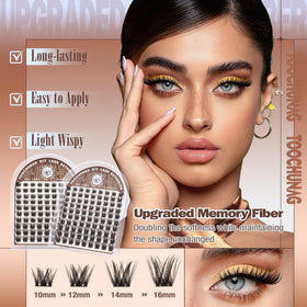 TOOCHUNAG Wispy Lash Clusters close-up showing lengths