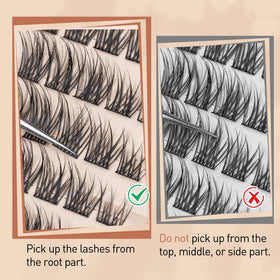 TOOCHUNAG Wispy Lash Clusters in natural light