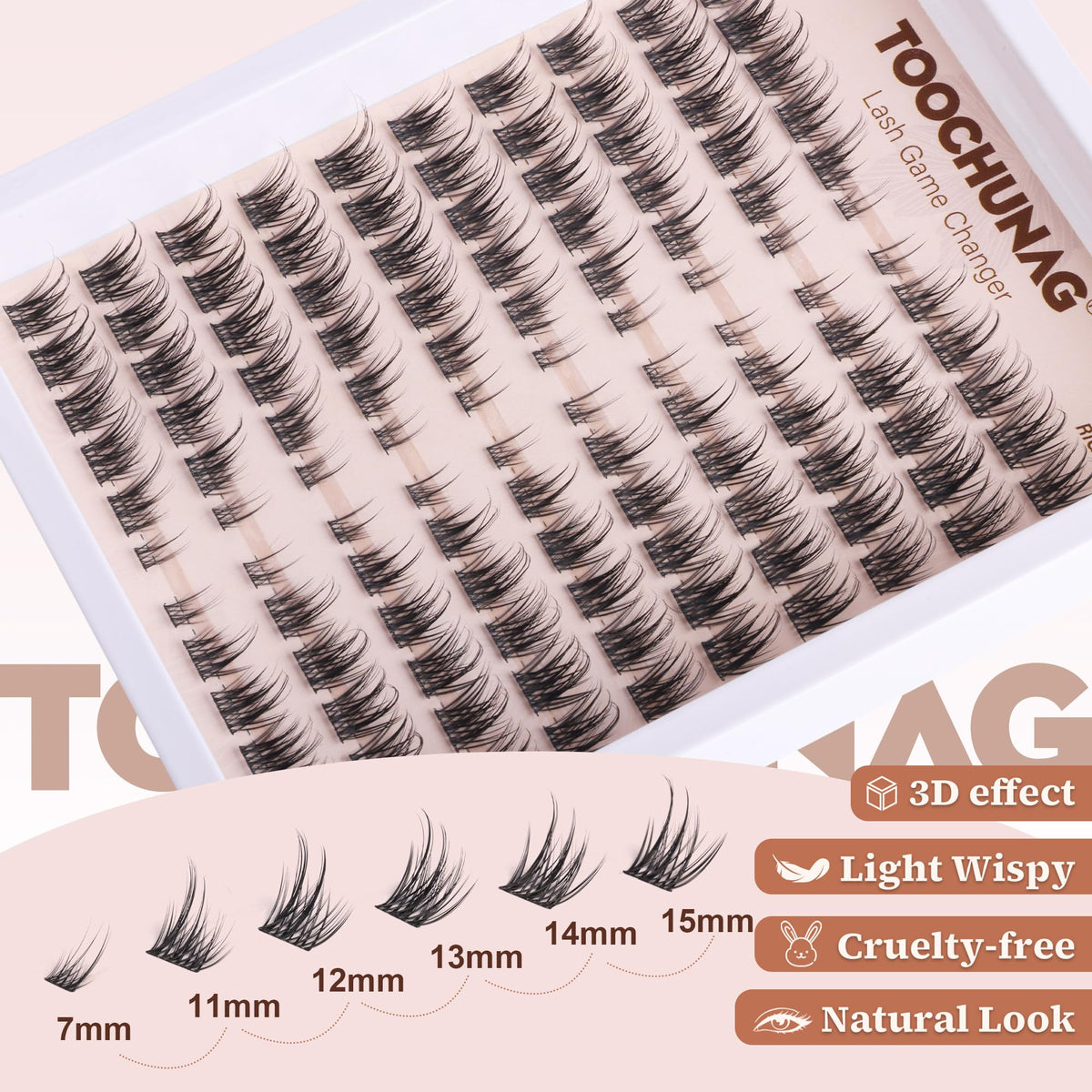 TOOCHUNAG Wispy Lash Clusters packaging