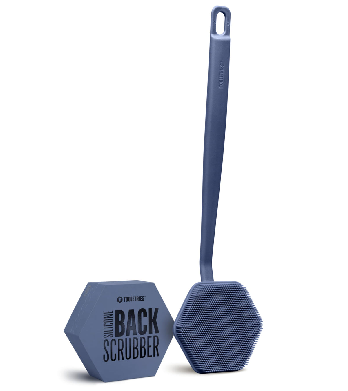 TOOLETRIES Silicone Back Scrubber Glacier front view
