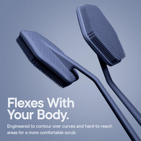 TOOLETRIES Silicone Back Scrubber Glacier in shower setting