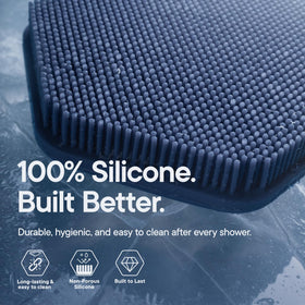 TOOLETRIES Silicone Back Scrubber Glacier side view