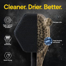 TOOLETRIES Silicone Back Scrubber in shower setting