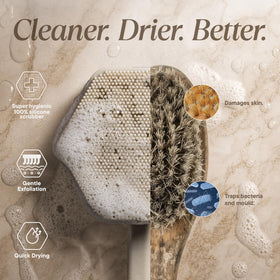 TOOLETRIES Silicone Back Scrubber in shower setting