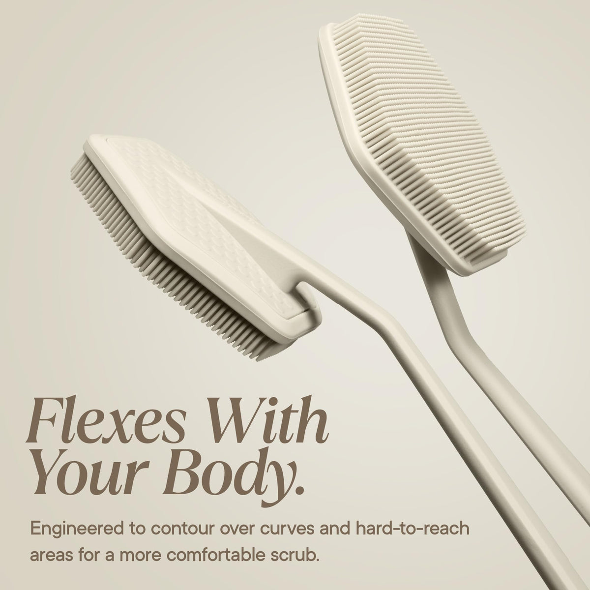 TOOLETRIES Silicone Back Scrubber with ergonomic handle