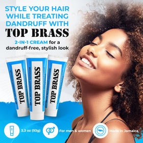 Top Brass Anti Dandruff Hair Cream 109g back view