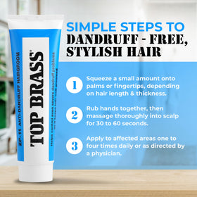 Top Brass Anti Dandruff Hair Cream 109g packaging details