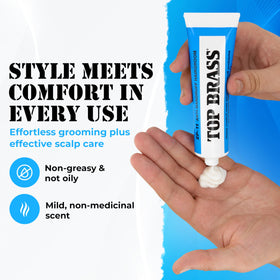 Top Brass Anti Dandruff Hair Cream 109g side view