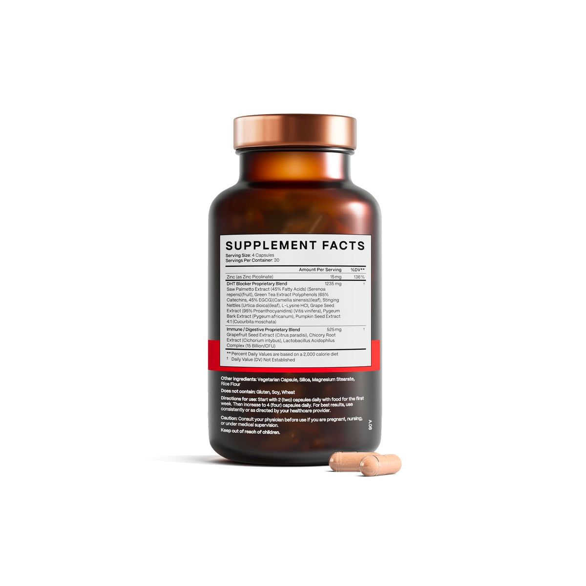 Top view of Advanced Trichology DHT Blocker bottle