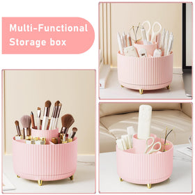 Top view of Diesisa Makeup Brush Holder with brushes inside