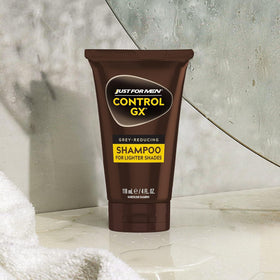 Top view of Just for Men Control GX Shampoo bottle