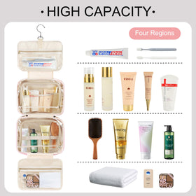 TOPEAST Hanging Toiletry Bag side view with zipper