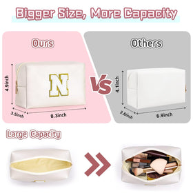 TOPEAST makeup bag open showing interior storage space