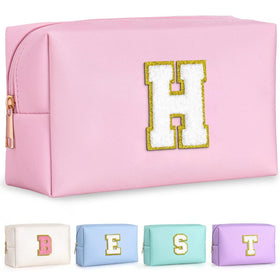 TOPEAST Preppy Toiletry Bag front view in pink