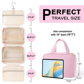 TOPEAST toiletry bag open showing compartments and organization