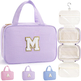 TOPEAST Travel Hanging Toiletry Bag front view in purple