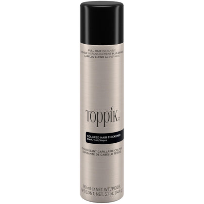 TOPPIK Colored Hair Thickener Black 5.1oz spray front view