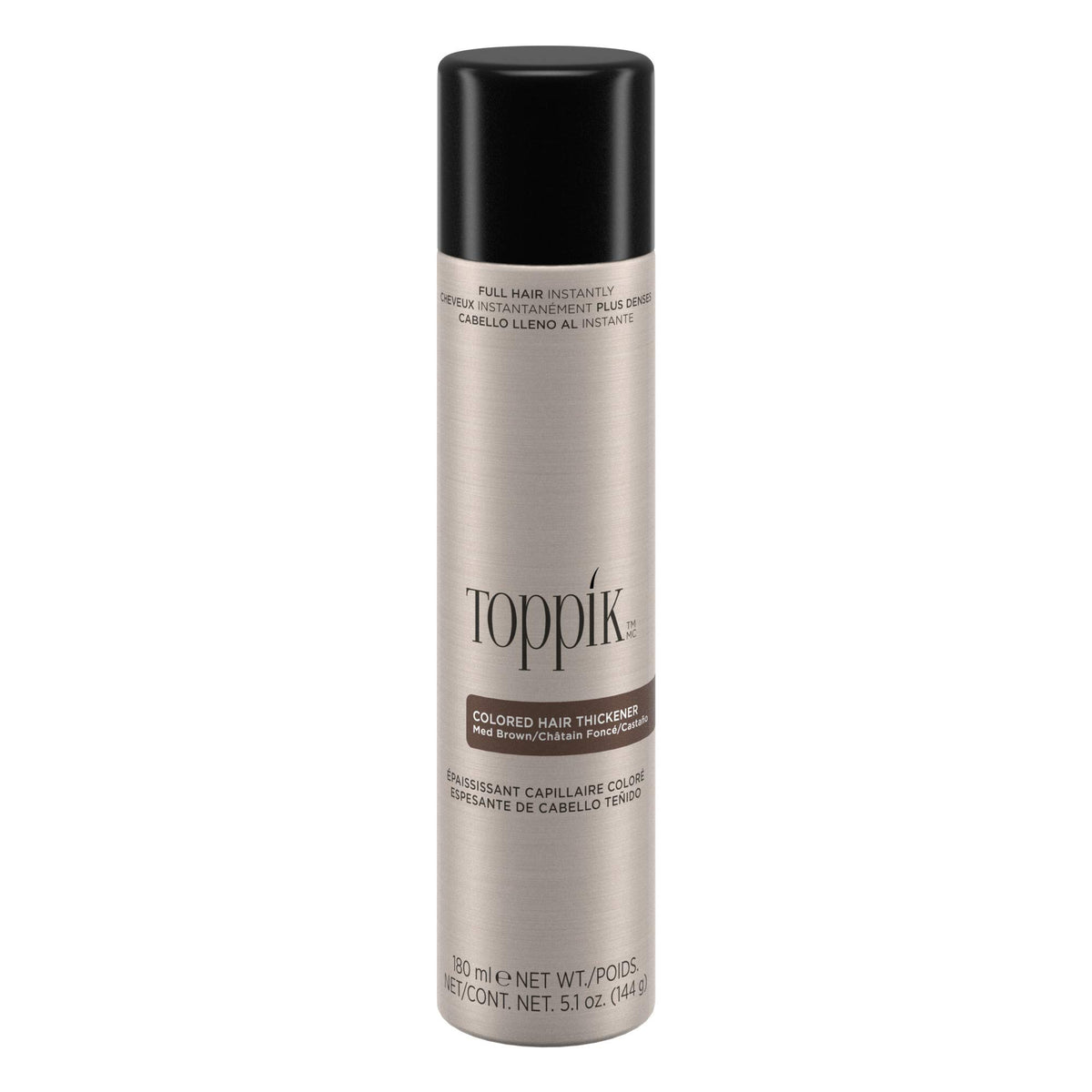 TOPPIK Colored Hair Thickener Medium Brown 5.1oz front view