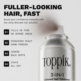 TOPPIK Colored Hair Thickener Spray Light Brown cap open