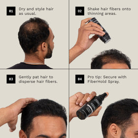TOPPIK Hair Building Fibers before and after application