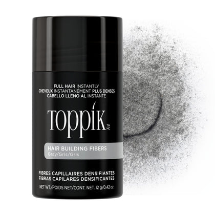 Toppik Hair Building Fibers Gray 12g front view