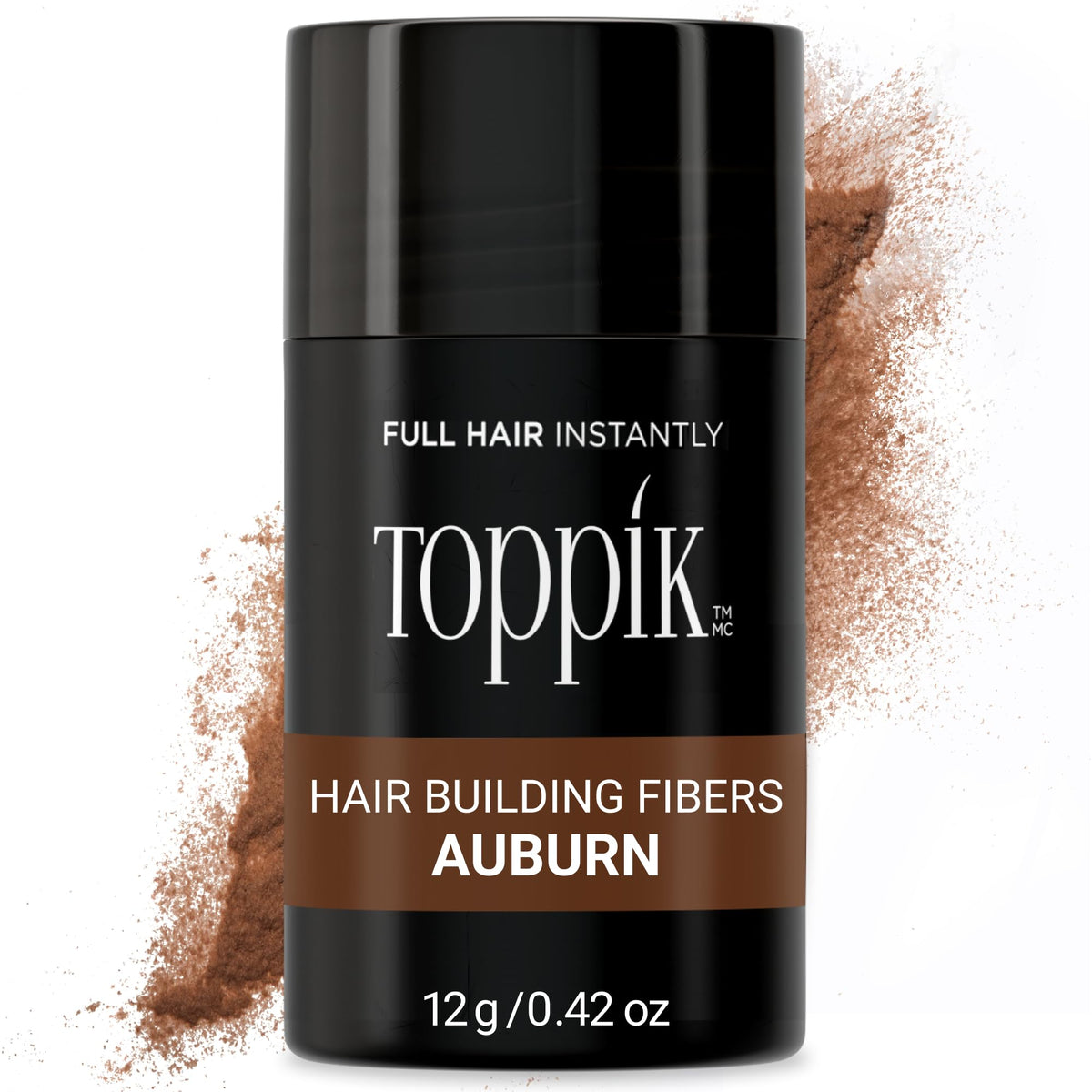 TOPPIK Hair Building Fibers in Auburn front view